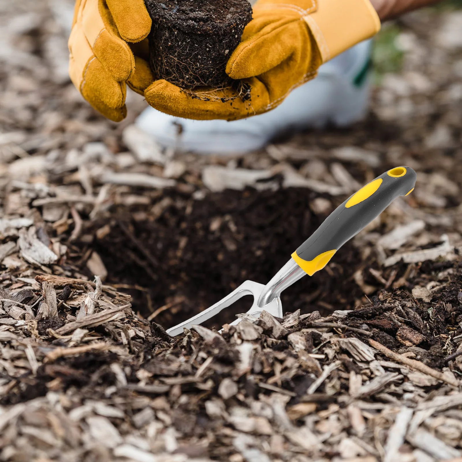 Fourchette de jardin en acier inoxydable, râteau à main pour la plantation de bonsaï, Pot de fleur, lit de légumes, outil de culture, fourchette de jardinage