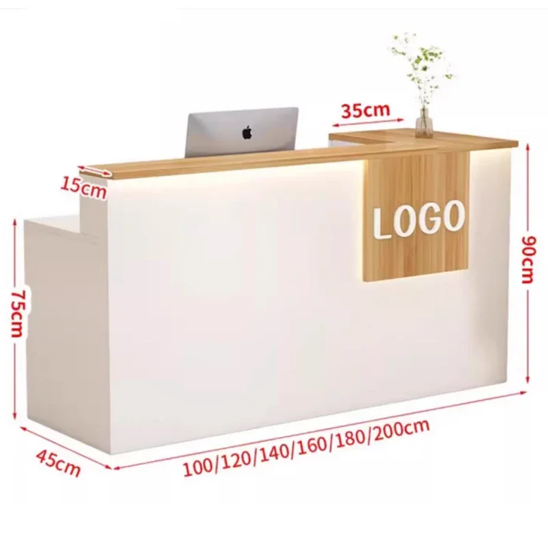 Small Cafe Reception Counter Simple Design Custom Style Reception Desk Beauty Salon Escritorios De Computadora Office  Furniture