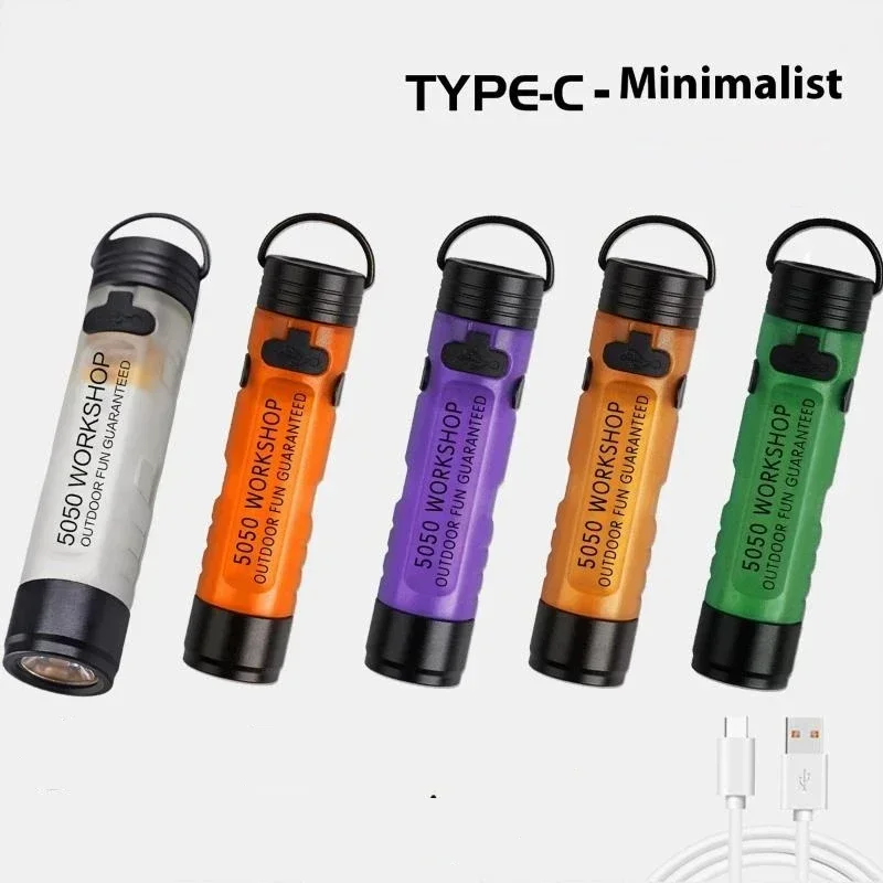 1PC Pocket Mini Flashlight Outdoor Key Clip Cap Ambient Led Long Endurance Disaster Relief Emergency 5050 Small Light