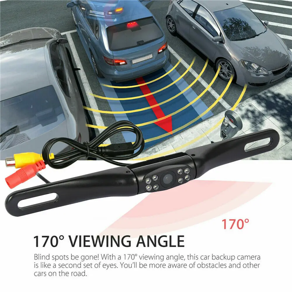 Parking Camera Wide 170° Waterproof Night Vision Car Rear View Reverse Backup Camera