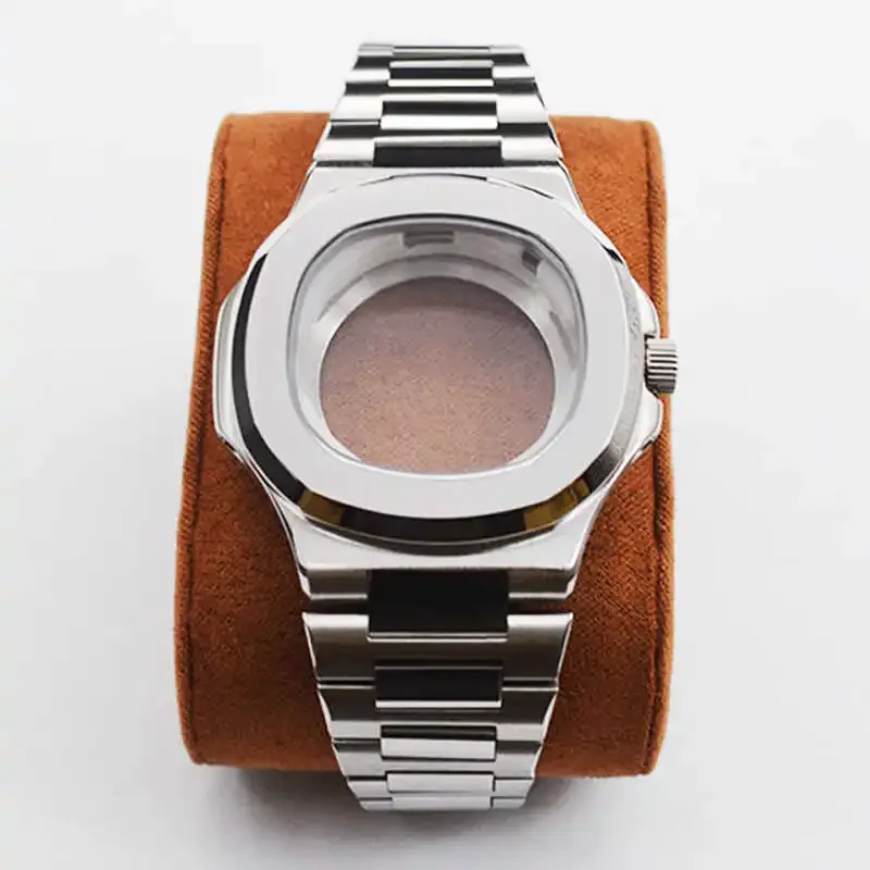 

39.5mm Watch Cases Watchband Parts Sapphire Crystal Glass For Modified Nautilus NH34 NH35 NH36 NH38 Movement Dial Waterproof