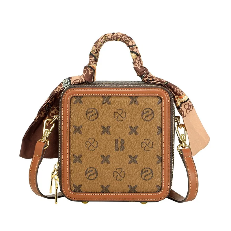 Damska torebka marki bani 2024 nowa, wysokiej klasy designerska torba typu box moda retro crossbody