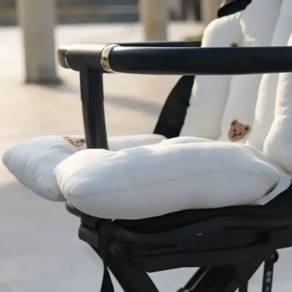 Double-sided Stroller Cushion Breathable Soft Seat Cushion Cute Bear Support Liner Pad Car Seat Cushion Stroller Accessories