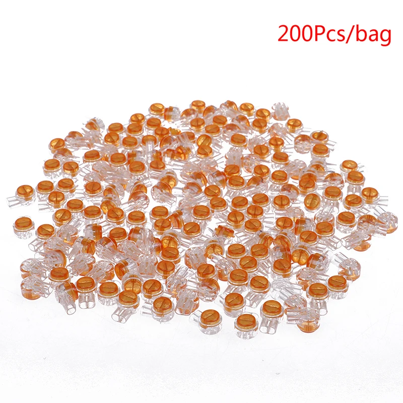 200Pcs K1 Wire Splice Connector Waterproof Uy Gel Filled Wire Button Connector Clear Phone Splice Network Cable Terminals