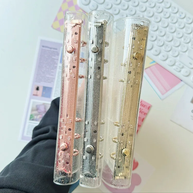 A5 A6 Glittery Bling Rose Gold Loose Leaf Binder Notebook Cover Diary Agenda Planner Paper Cover School Stationery