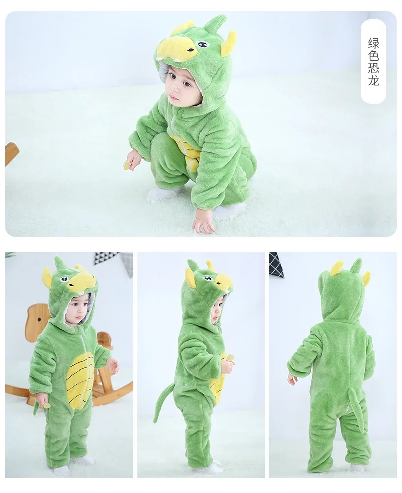 Winter New Born Baby Clothes Ropa Bebe Fox Cow Pajamas Boy Rompers Kids Panda Costume for Girl Infant Jumpsuit 3 9 12 Month