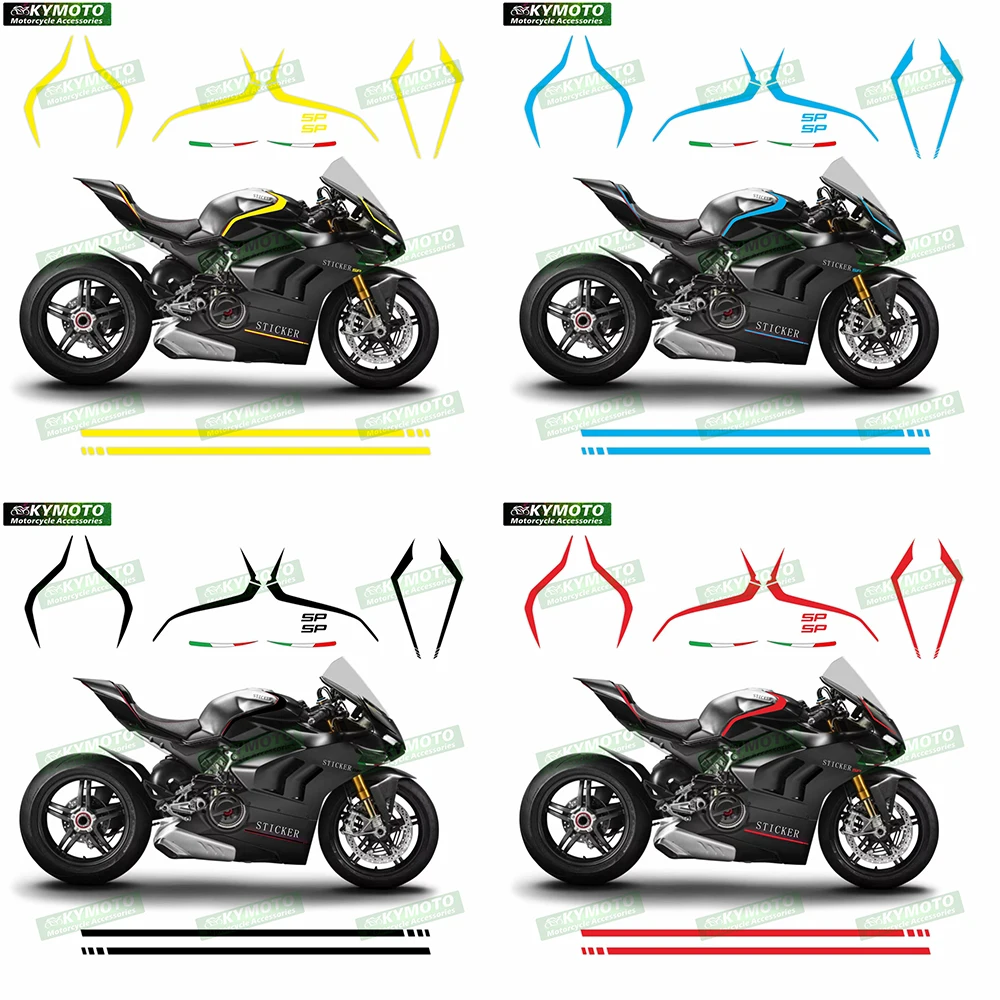 

Для Panigale V4 V4R V4S V4SP V4 SP 2020 2021 2022, аксессуары для мотоциклов, наклейка на обтекатель, светоотражающая наклейка, полный комплект автомобиля