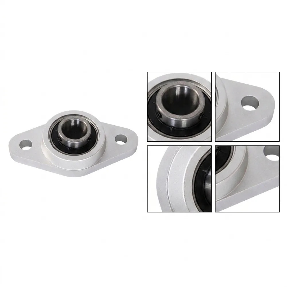 High Strength Bearing Housing Accessory Silver Aluminum Bearing Housing Low Noise Operation Vibration Reduction Flat Base Design