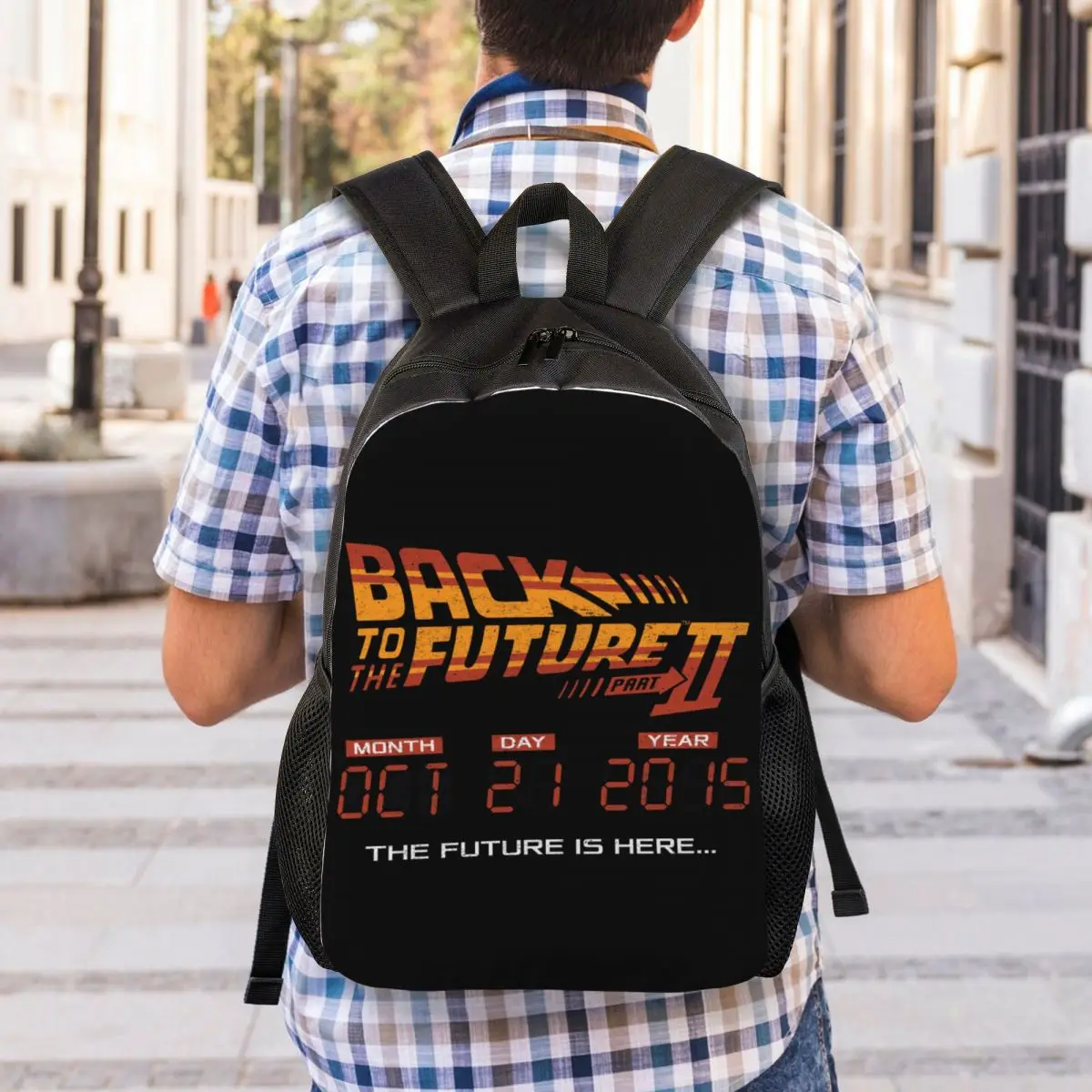 Hill Valley Reizen Rugzak Vrouwen Mannen School Computer Boekentas Terug Naar De Toekomstige Marty Mcfly Film College Student Dagpack Tassen