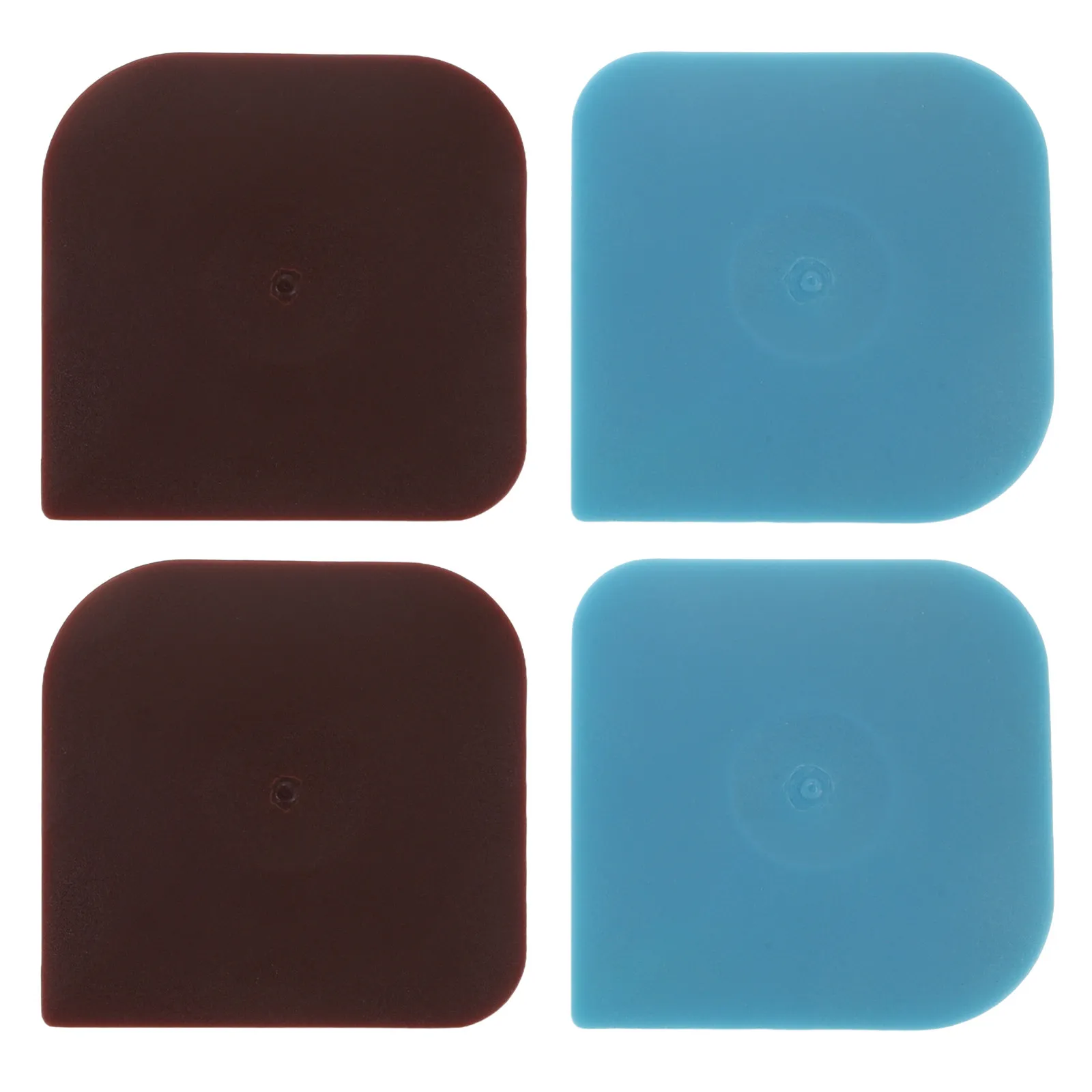 4Pcs Premium Nylon Cast Iron Skillet Scraper Non Scratch Pan Cleaning Tool Ergonomic Handle Cookware Dish Pot Kitchen Gadget Set