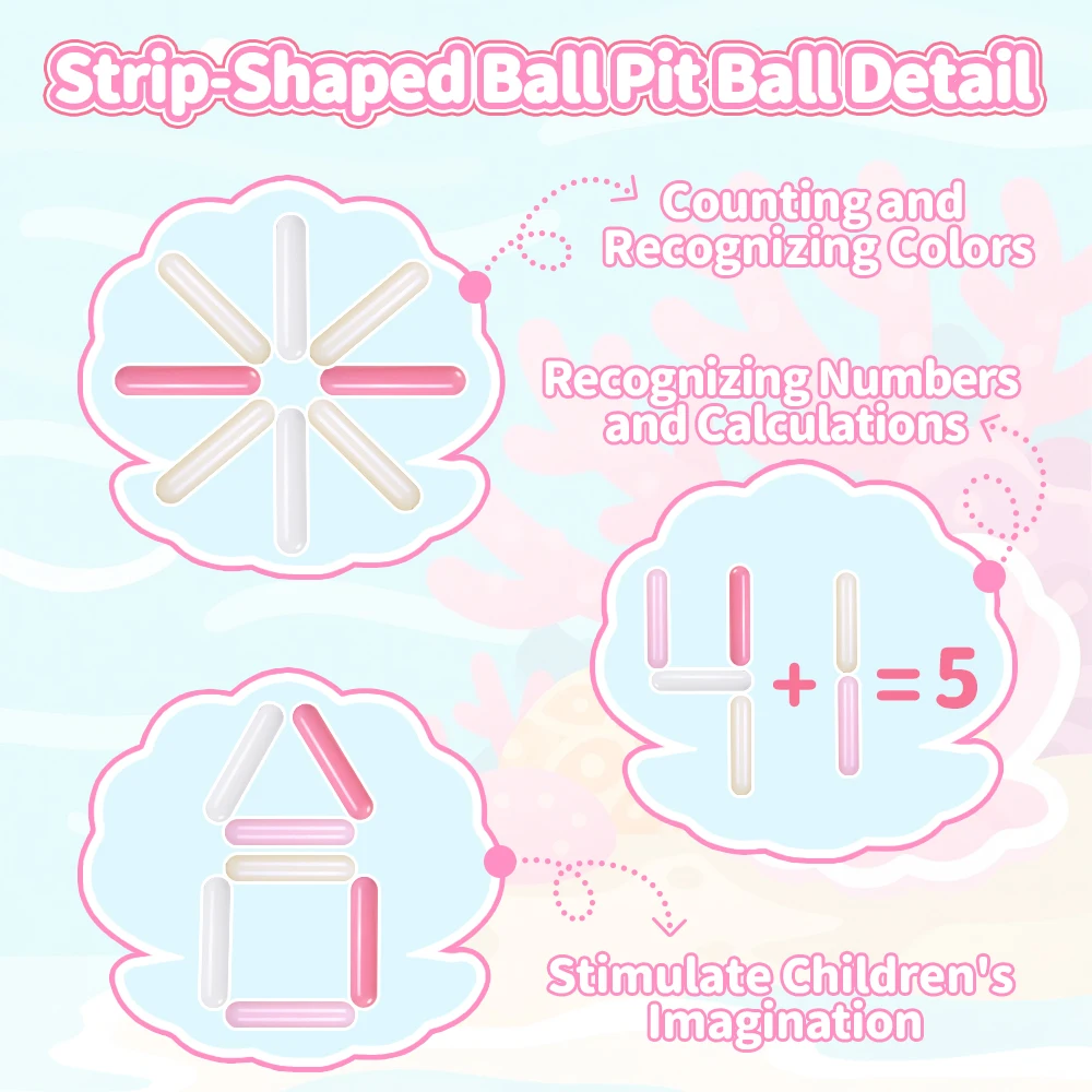 12.5CM 100個入り ピンク色 プラスチックボール 子供用 楽しい ウォータープール 海の波 ボールピット 屋外 テント おもちゃ クリスマスプレゼント用