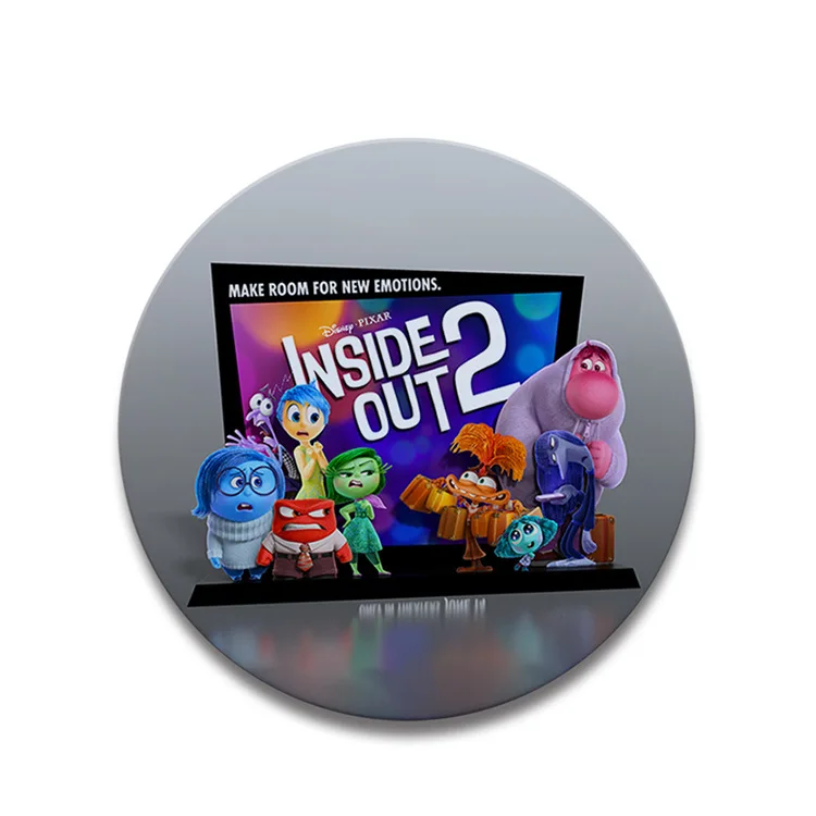 Hot Disney Inside Out 2 Tinplate Badge Mood Mood and Sadness Frosted Laser Anti-rust Badge Buji Gift Peripheral Wholesale