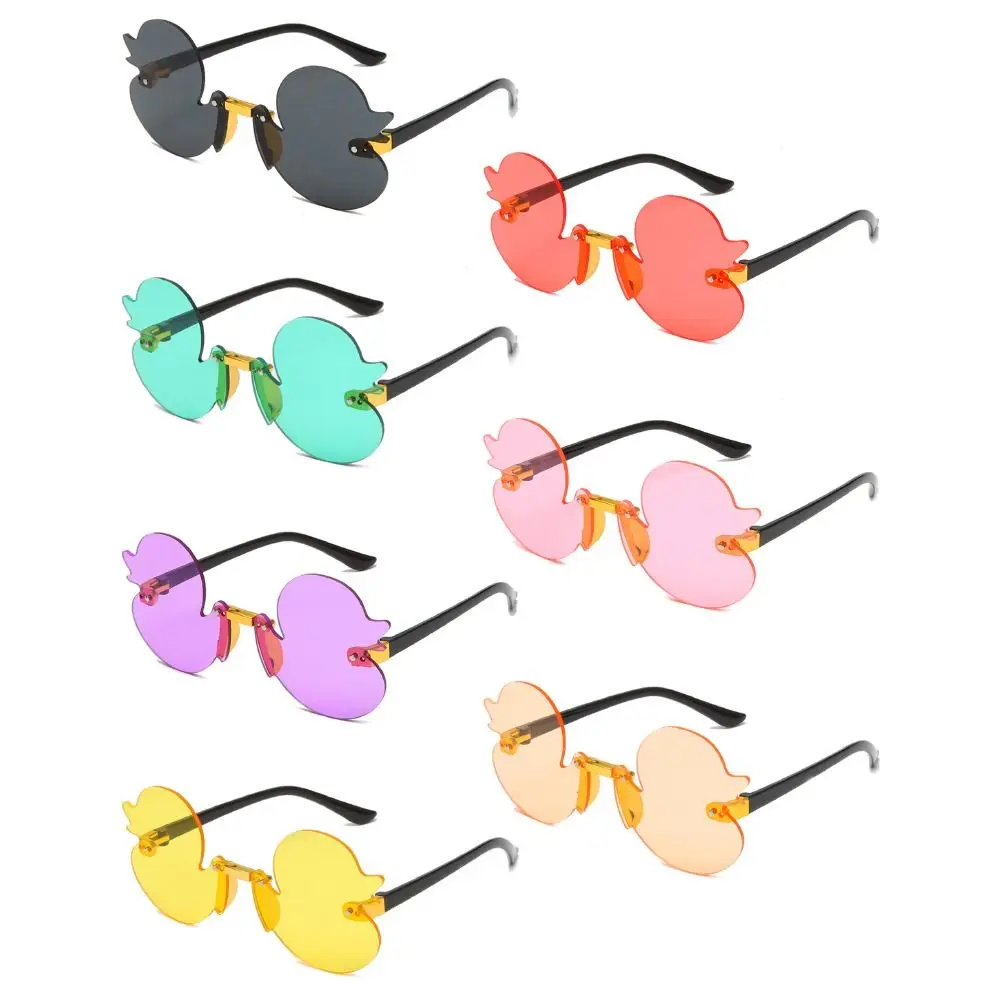 

Trendy Cartoon Children's Sunglasses UV400 Protection Colorful Rimless Shades Party Decorative Glasses for