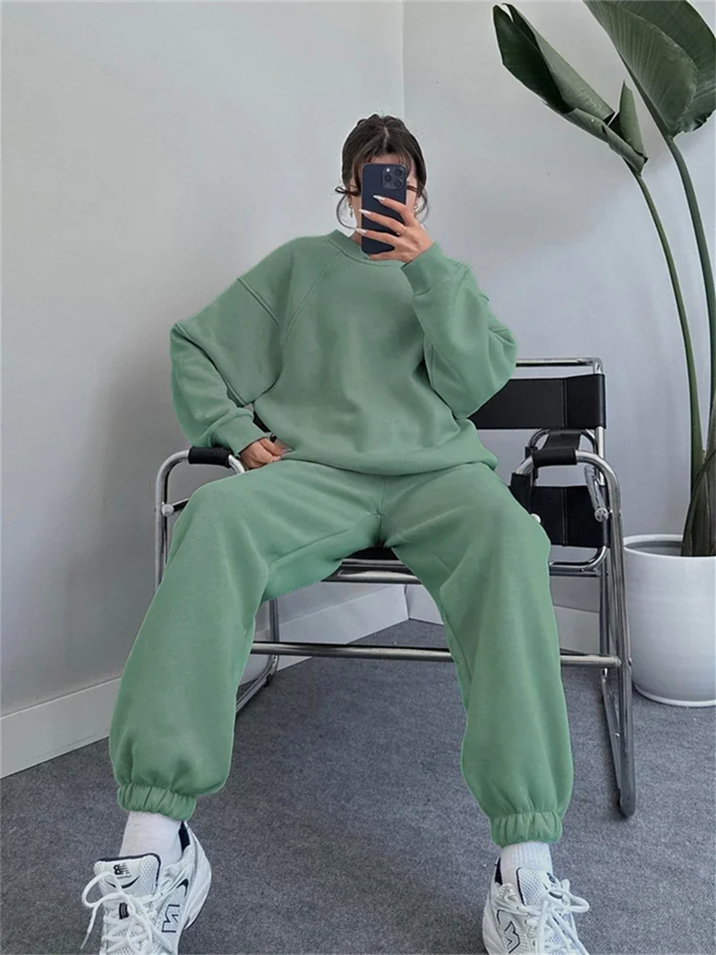 

Street 2 Piece Sets Women Outfit Fall Clothes 2024 Women Pullover Sweatshirt Sweatpants Pant Sets Casual Tracksuits Set Woman