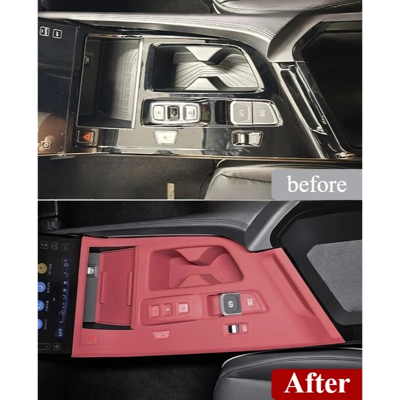 For Hyundai Custo: 2PC Silicone Center Console Mat - Anti-Slip Pad, Easy Drop-in Installation Interior Trim Components