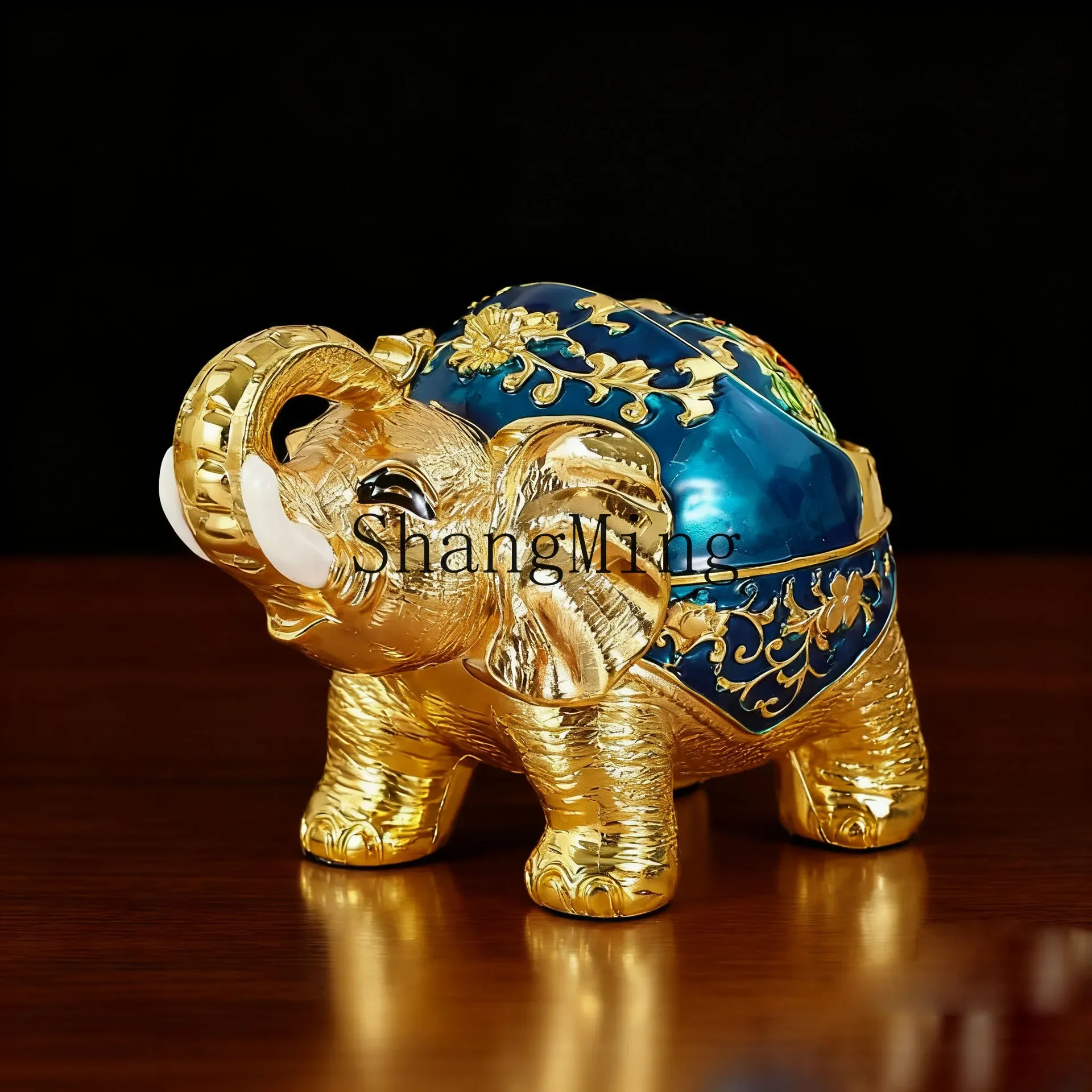 CL light luxury elephant ashtray with cover anti-fly ash ashtray creative light luxury living room home retro ashtray