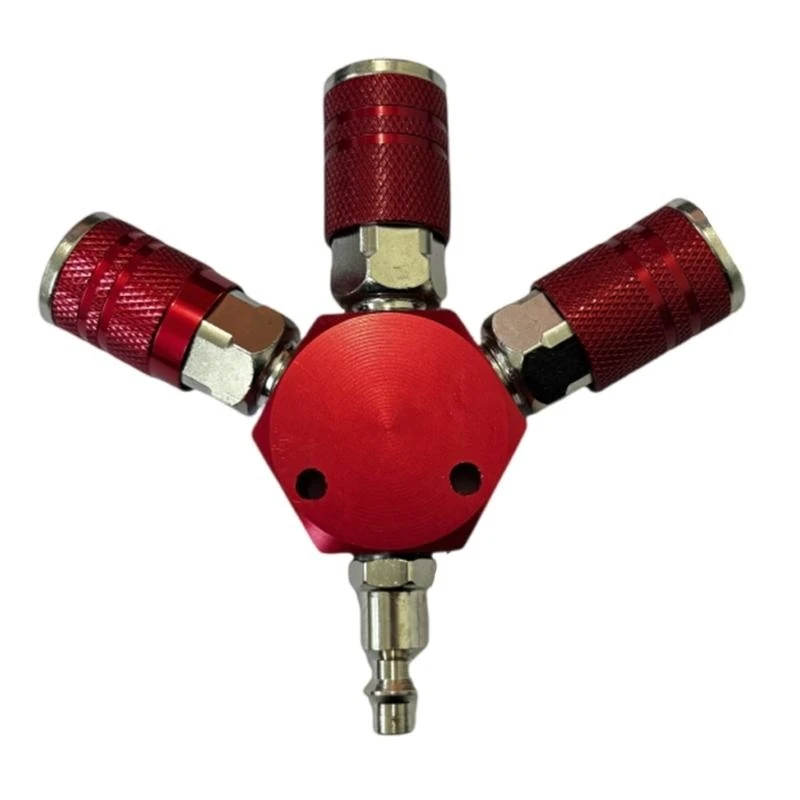 0XLD 3 Way Quick Connectors Air Compressor Manifold Hose Fitting Coupler Manifold Splitters Connectors for Industrial Work