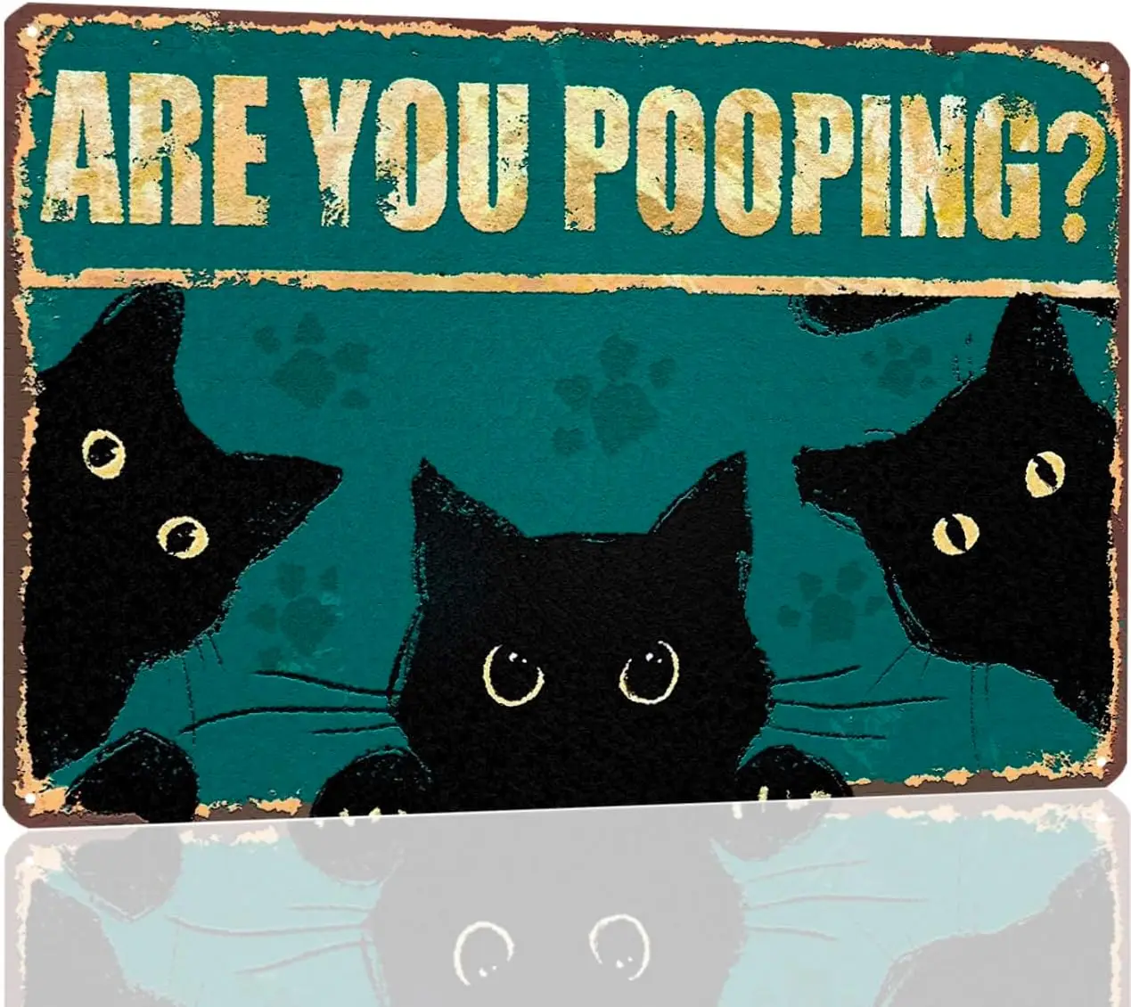 Are You Pooping Restroom Decoration Vintage Signs Posters Funny Bathroom Decor Wall Art Cute Black Cat Metal Tin Sign Decorate f