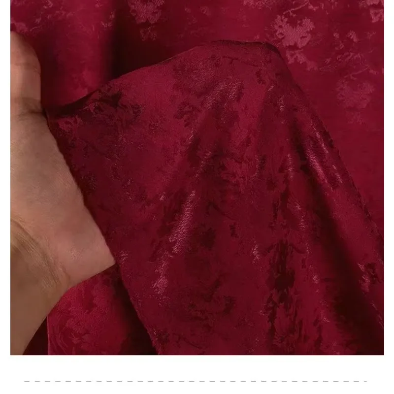 

Ancient Style Jacquard Silk Fabric For Traditional Chinese Cheongsam Face Front Skirt Robe Dress DIY Material