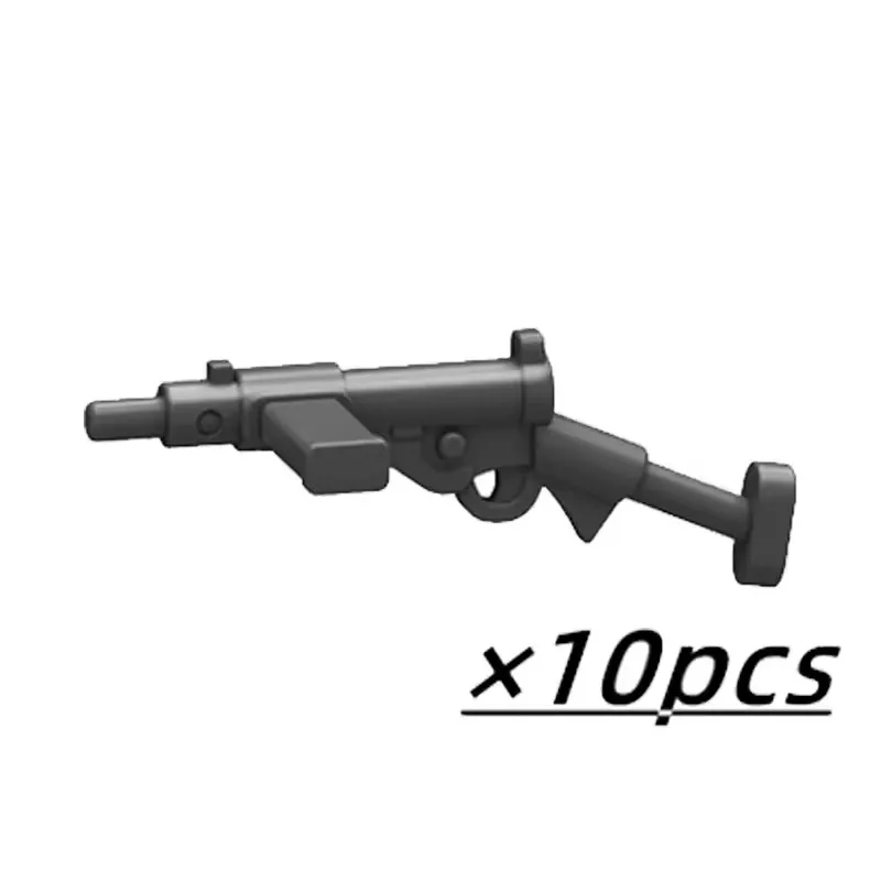 WWII Militärwaffen MOC Bausteine Figuren Soldatenzubehör US Sowjetische Gewehr Mini-Pistole Rakete MG42 RPG Kugel Spielzeug Geschenk – Detail 23