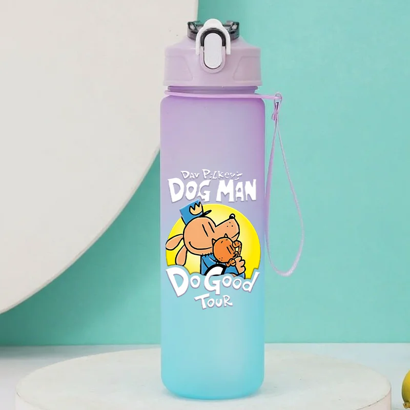 

Детская бутылка для воды Dog Mans, высококачественная пластиковая чашка для питья, портативная, герметичная, для занятий спортом на открытом воздухе, подарок для мальчика