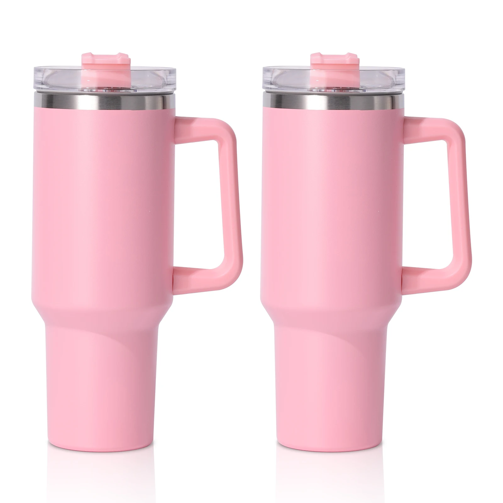 2PCS Vacuum Mug 40oz Insulated Mug Thermal Cup 304 Stainless Steel with Lid & Straw