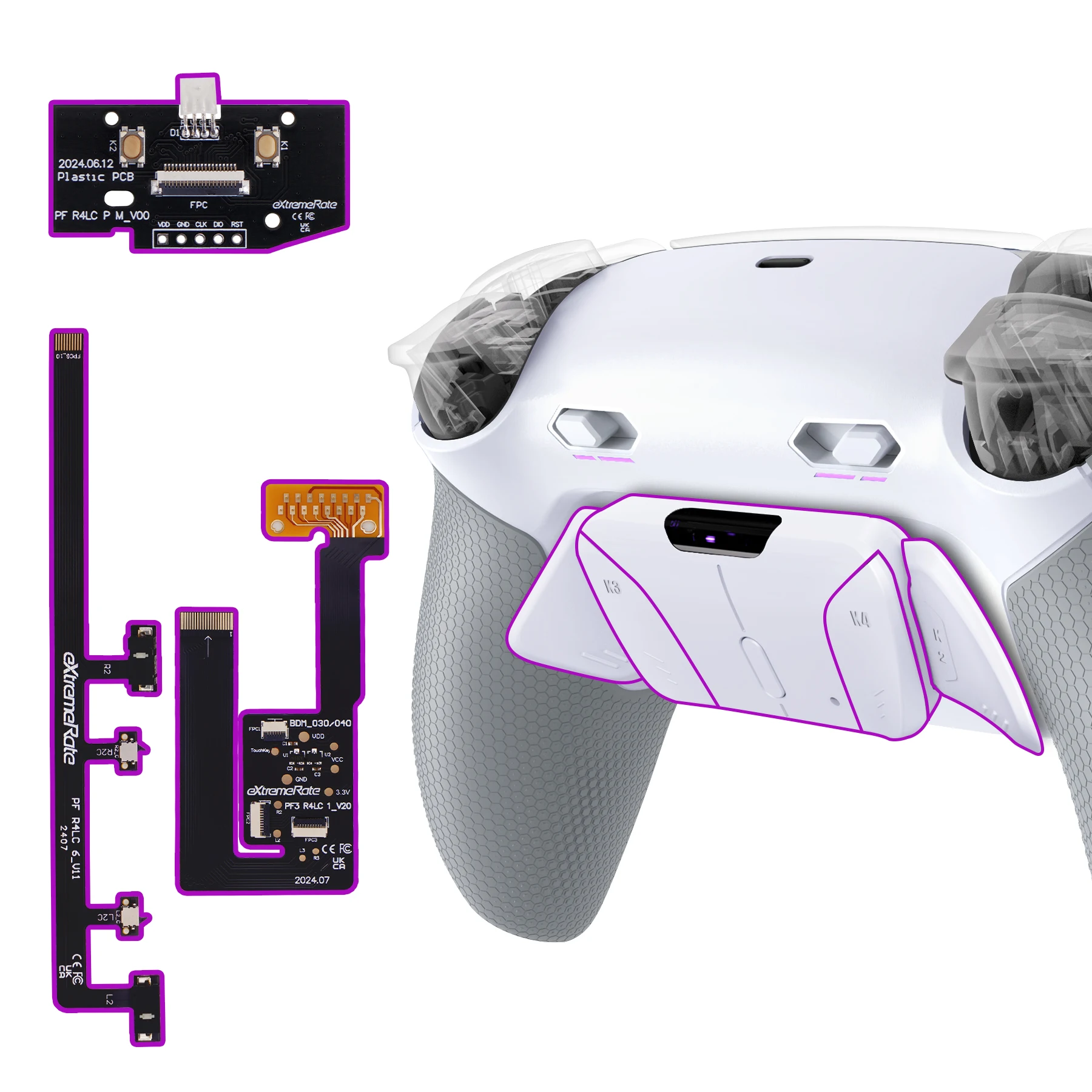 extremerate-for-ps5-controller-bdm-060-rise4-plus-max-back-button-kit-w-clicky-trigger-stop-rubberized-grip