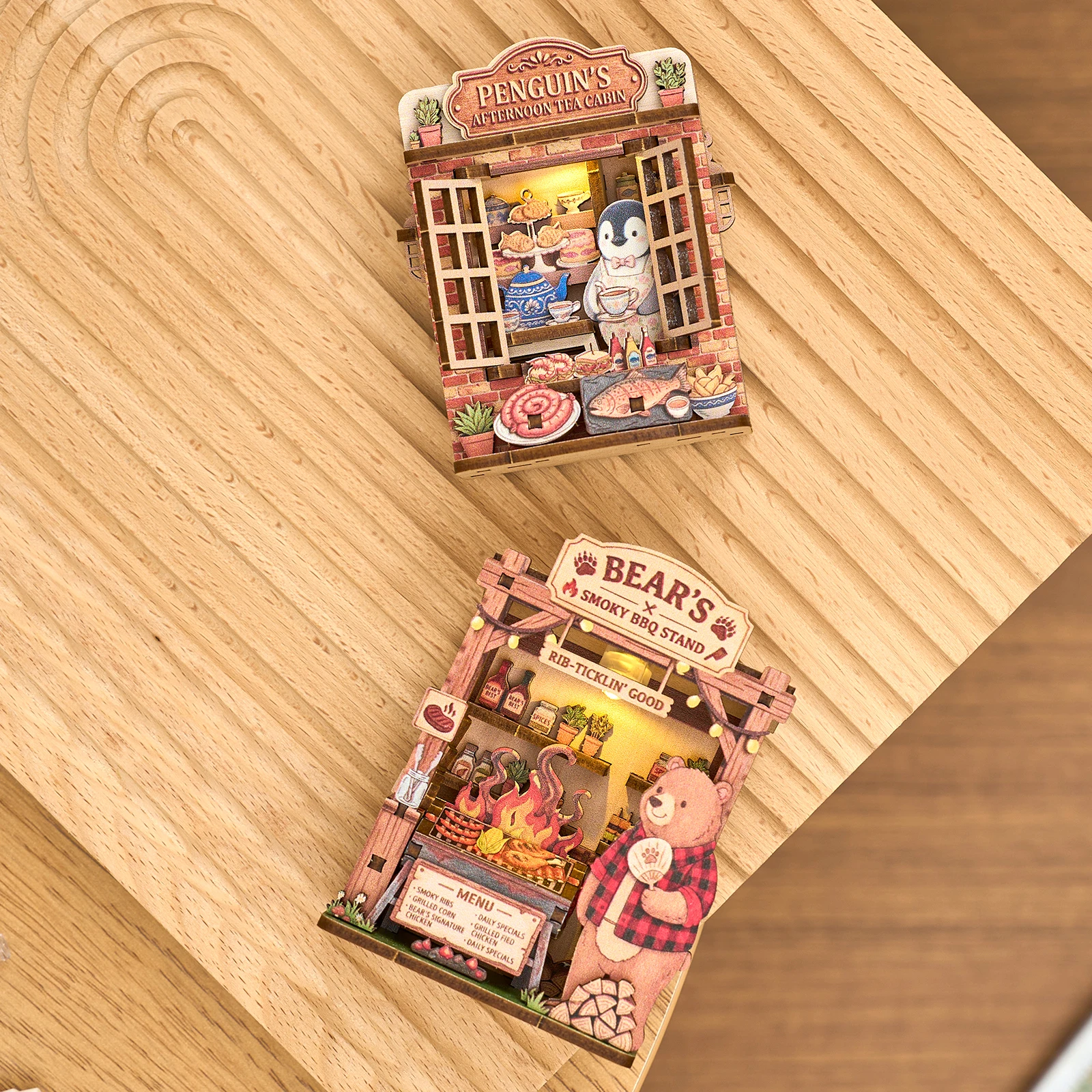 Kühlschrankmagnet DIY Handwerksset 3D Puzzle Spielzeug Puppenhaus Miniatur Ladenhaus Möbel Kreatives Montagemodell Dekoration – Detail 6