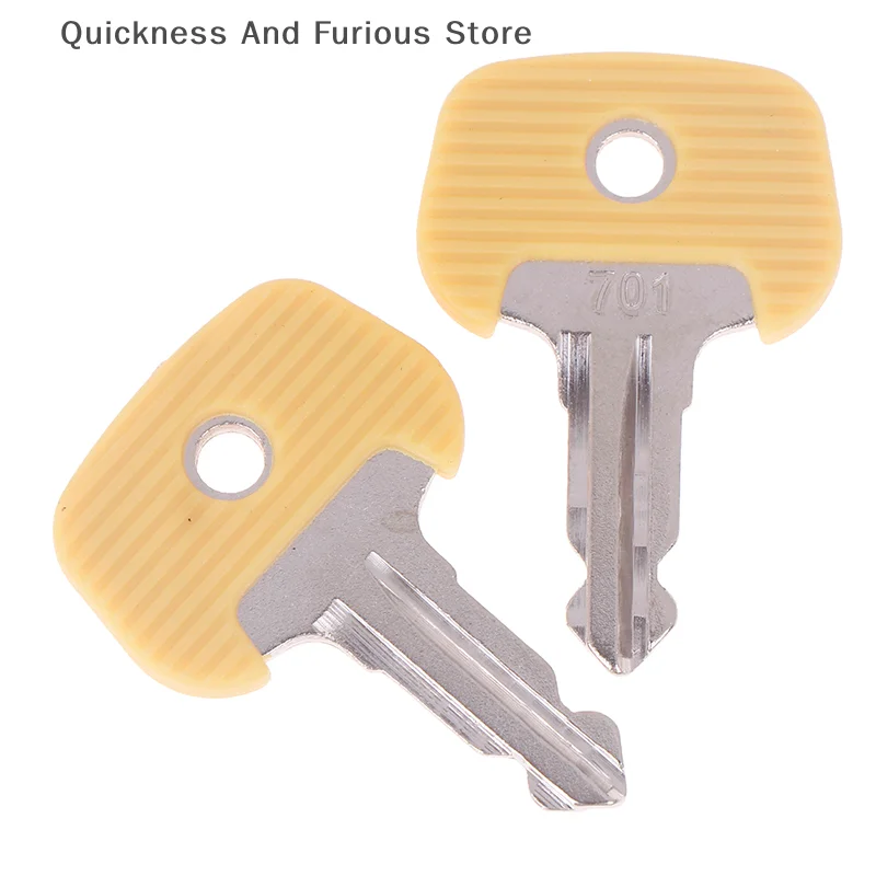 2Pcs 701 Forklift Ignition Key For Trucks 28520480 Yellow Ignition Key Power Start Key Manual Electric Forklift Accessories