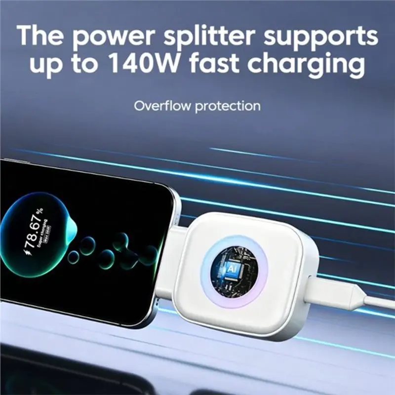 ABGI Auto Stop Charging Separator AI Recognition Fully Charged Automatic Cut Off Device USB Charging Safety Protector