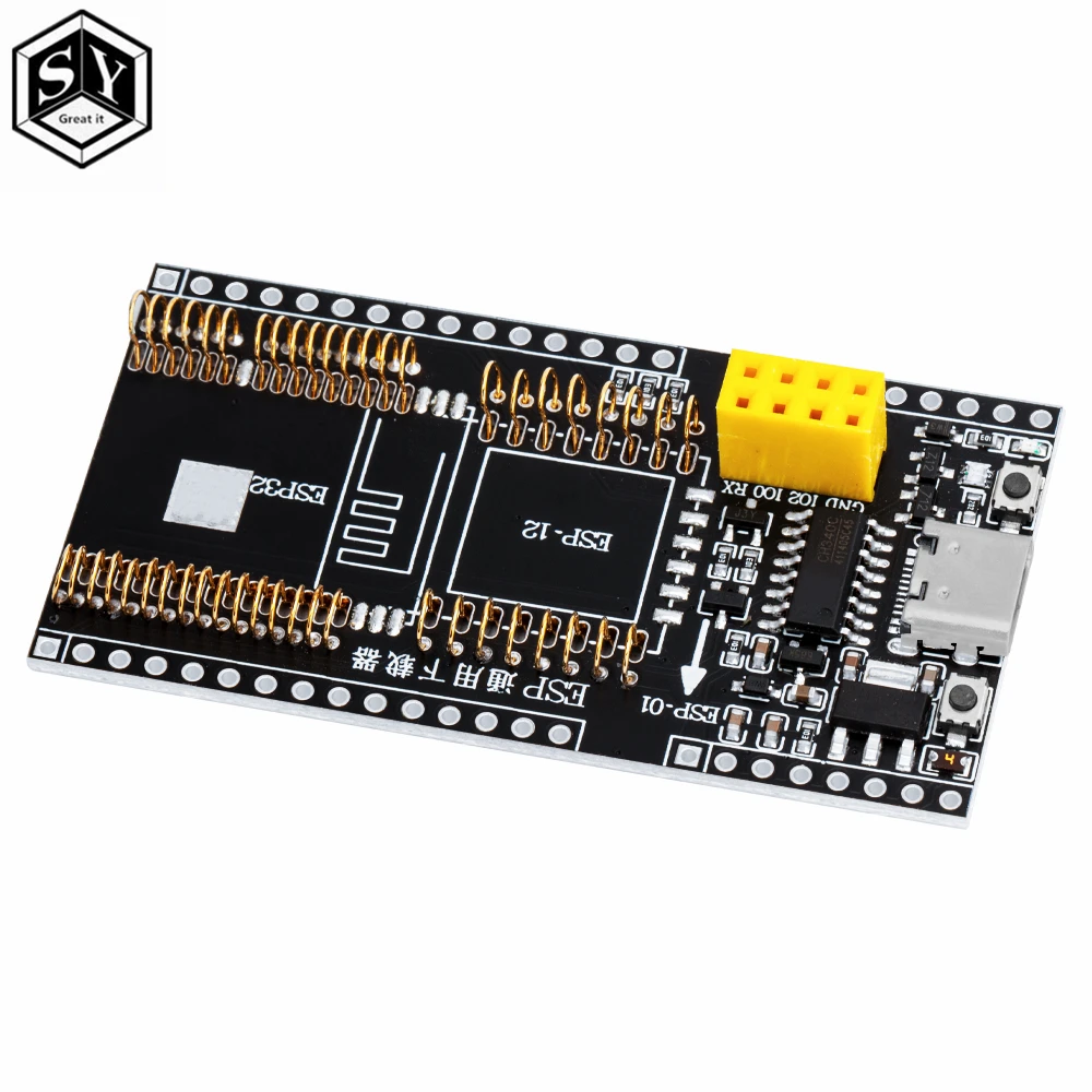 ESP8266 ESP32-WROVER Development Board Test Programmer Socket Downloader for ESP-01 ESP01S ESP12 ESP32 Adapter CH340