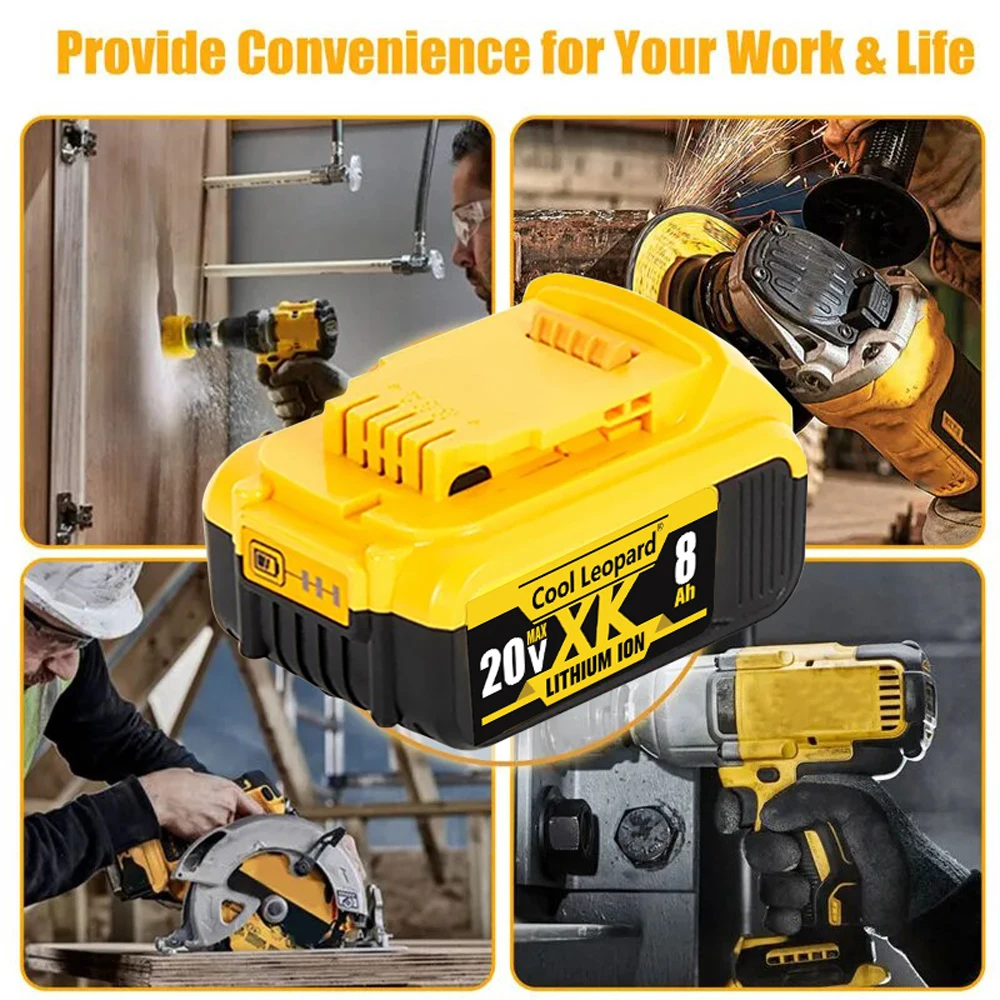 Новый 100% Оригинальный аккумулятор для DeWalt 20 в 5/8 Ач, перезаряжаемый аккумулятор для электроинструментов, сменный литиевый элемент DCB205