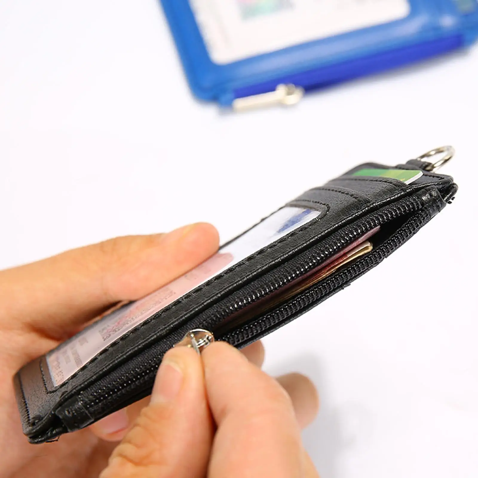 Coin Purse Badge Student Cards Sleeve Protective Holder with Lanyard Credit Name Tag School Id Cover Adorable Wallet