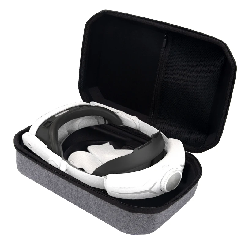 Carrying Case with Lens Cover Waterproof Protective Bag Shockproof Mesh Pocket for Meta Quest 3 VR Headset Game Controller