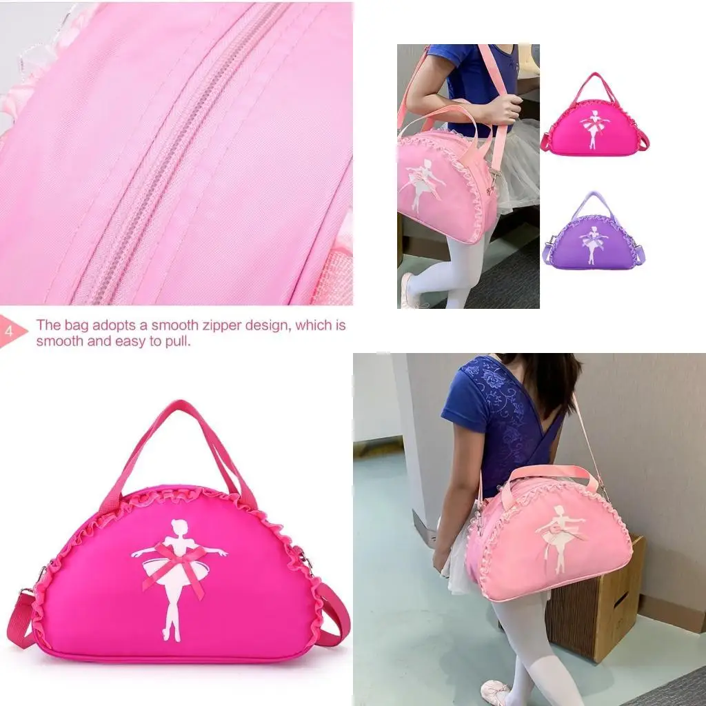 

D46D Ruffle Lace Ballet Dance Bag Women Girls Tutu Dress Princess Waterproof Handbag