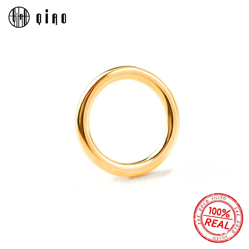 10pcs 2/3/4/5/6mm 14K Gold Filled Closed Jump Rings 14K Gold Filled Split Rings for Keychains Making & Bracelet Jewelry Findings
