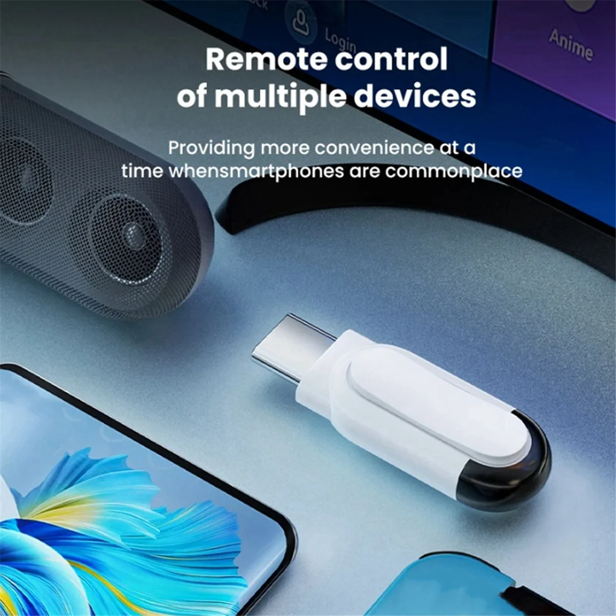 Y02ASmartphone Remote Control Type C USB Universal Smart Infrared App Control Wireless Mini Adapter for TV Air Conditioner A view 2