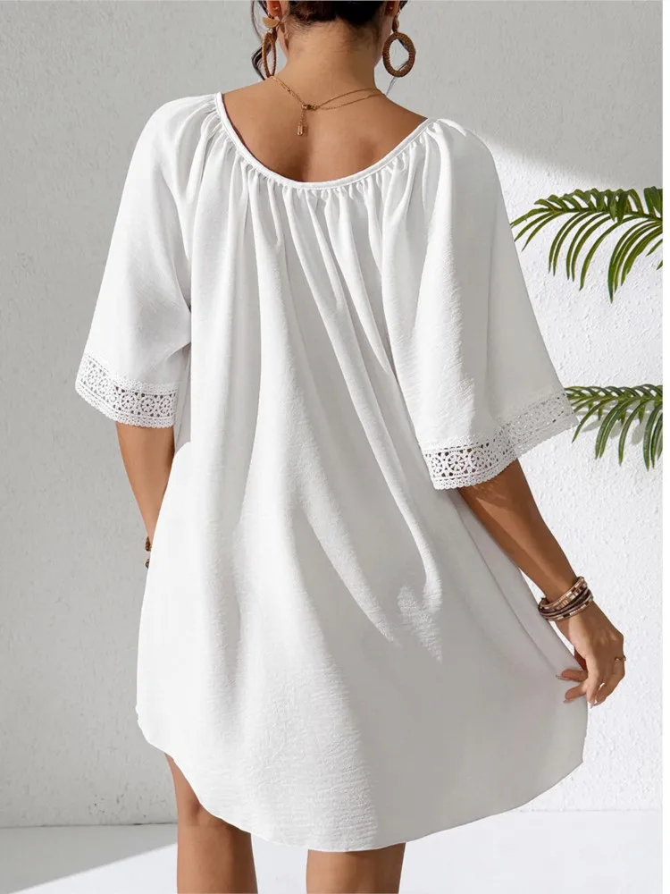 Damskie stroje kąpielowe Luźne tuniki Bluzki Narzutki na bikini Sukienki Kostiumy kąpielowe Letnie stroje plażowe Koszulki damskie Bawełniane bluzki Odzież plażowa