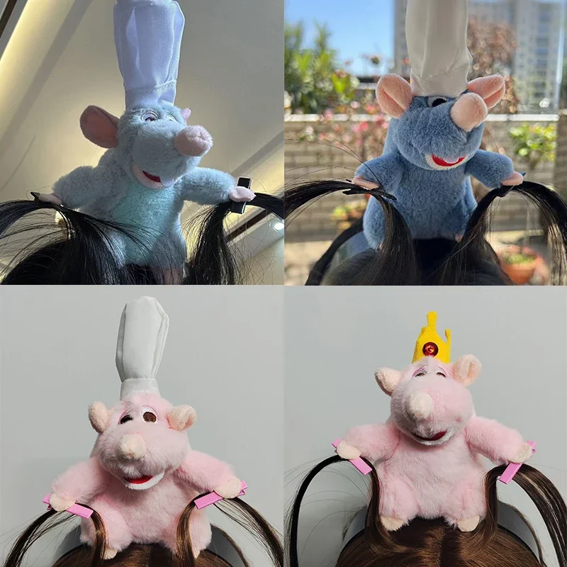 

Disney Ratatouille Remy Mouse Headband for Adults Cartoon Plush Doll Hairpin Hairbands Women Hair Accessories Kids Girl Headwear