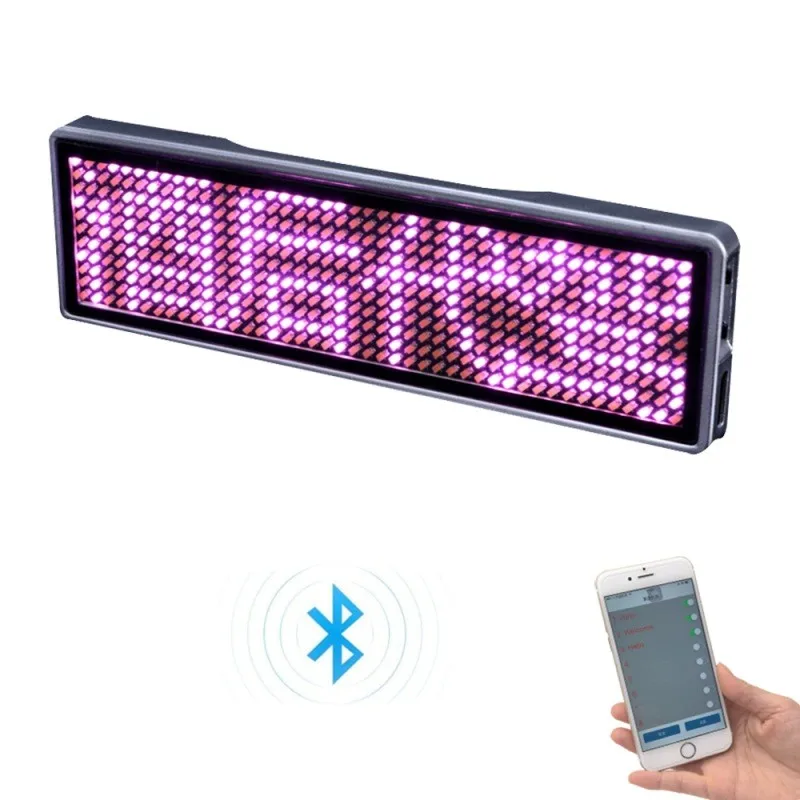 

Bluetooth APP Programmable LED Name Tag Badge LED Name Badge