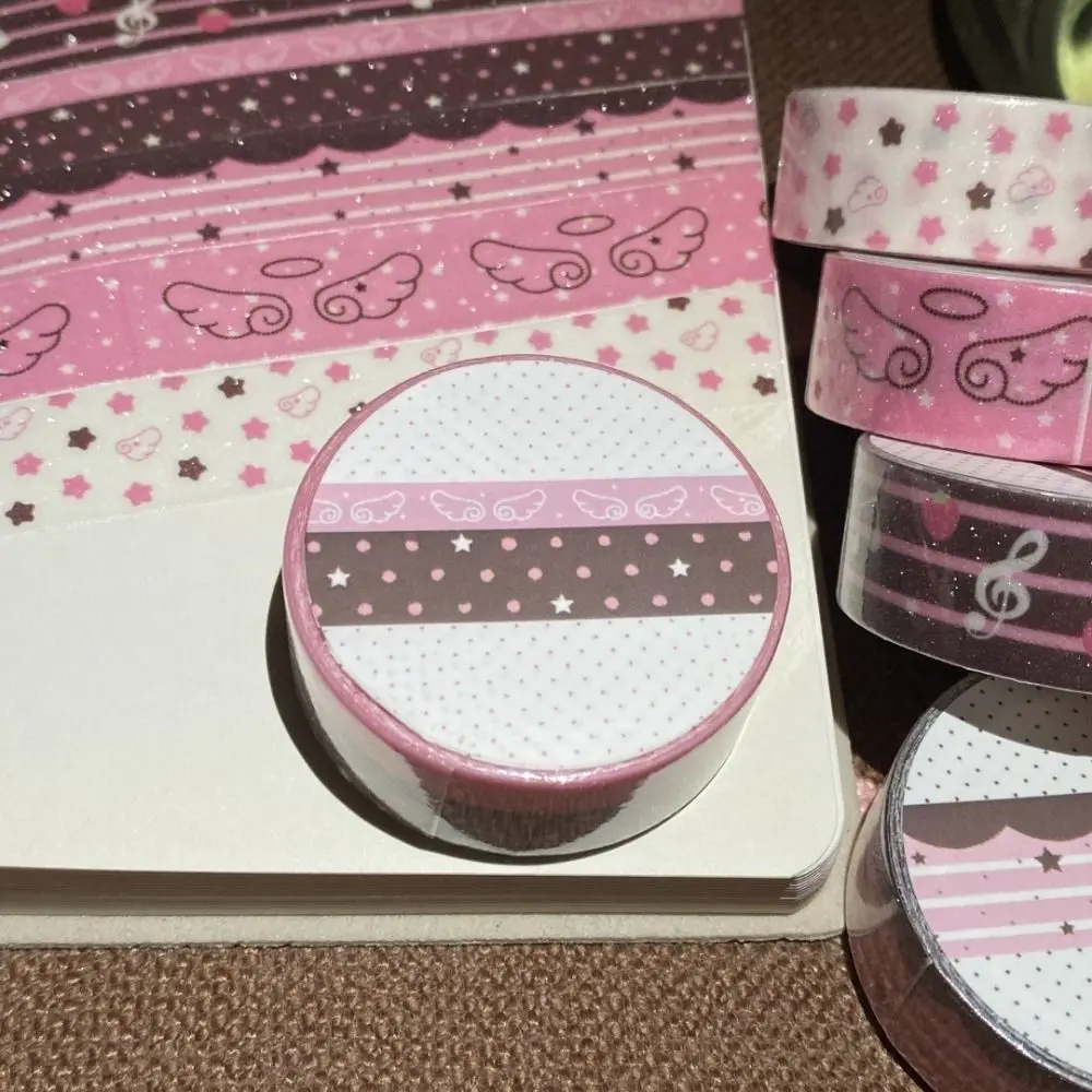 Ins الفراولة الشريط الزخرفية نجوم Kawaii DIY الشريط أجنحة الملاك القرطاسية المدرسية