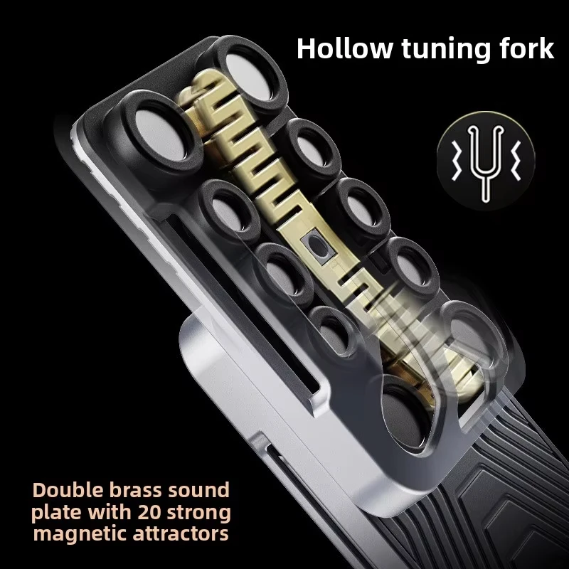Metal Infinite Slider Fidget Toy, Tuning Fork Push Card with Magnetic Damping, Smooth Glide EDC Desk Toy for Stress JJ4257