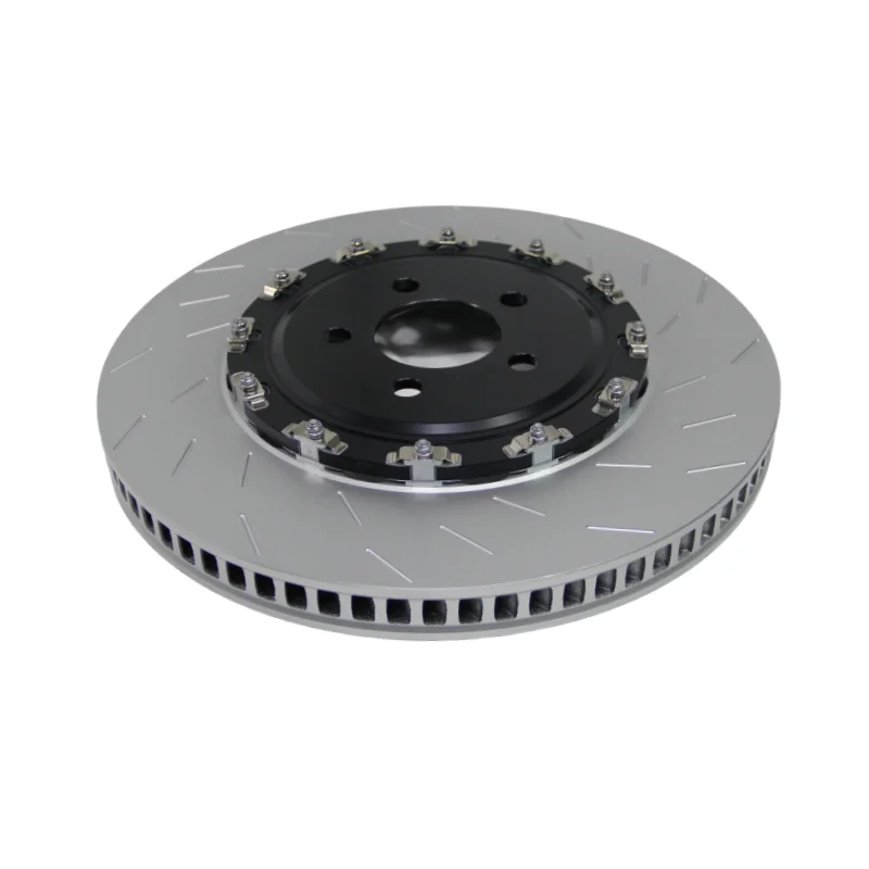 Scribed and perforated high-end brake discs for 2-piece brake discs