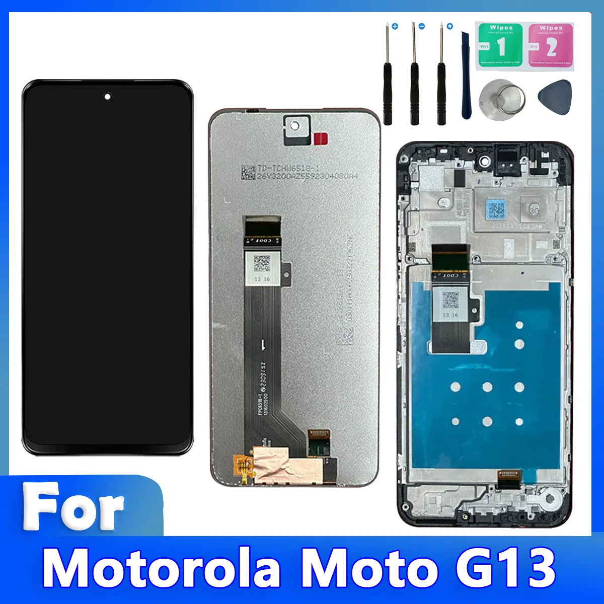 6.5\'\' LCD For Motorola Moto G13 LCD Display Touch Screen Digiziter Assembly Replacement For Moto G13 LCD