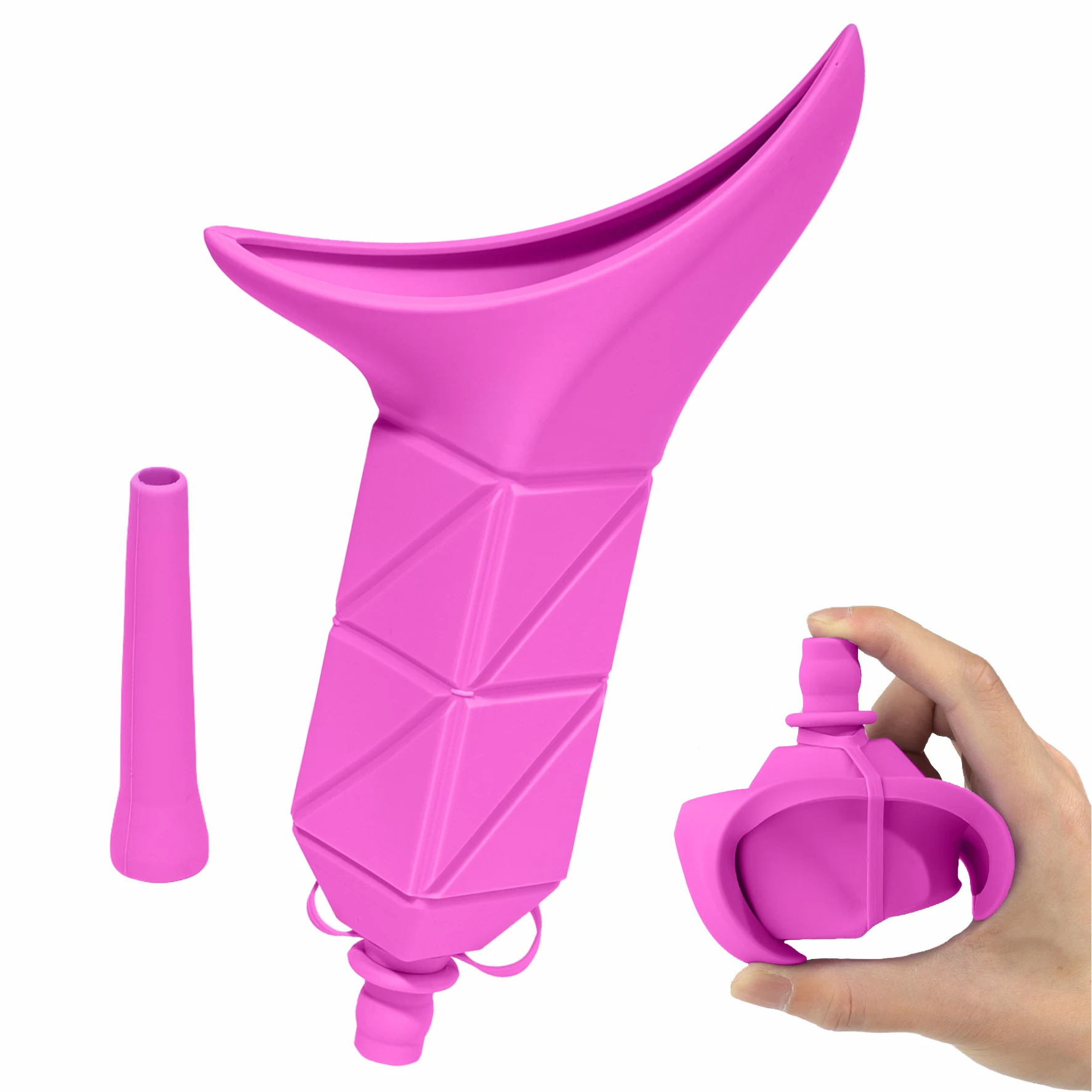 

Устройство для мочеиспускания emale, складной женский писсуар, многоразовая воронка для мочи для женщин позволяет стоять женщин, силиконовый портативный мочеиспускание