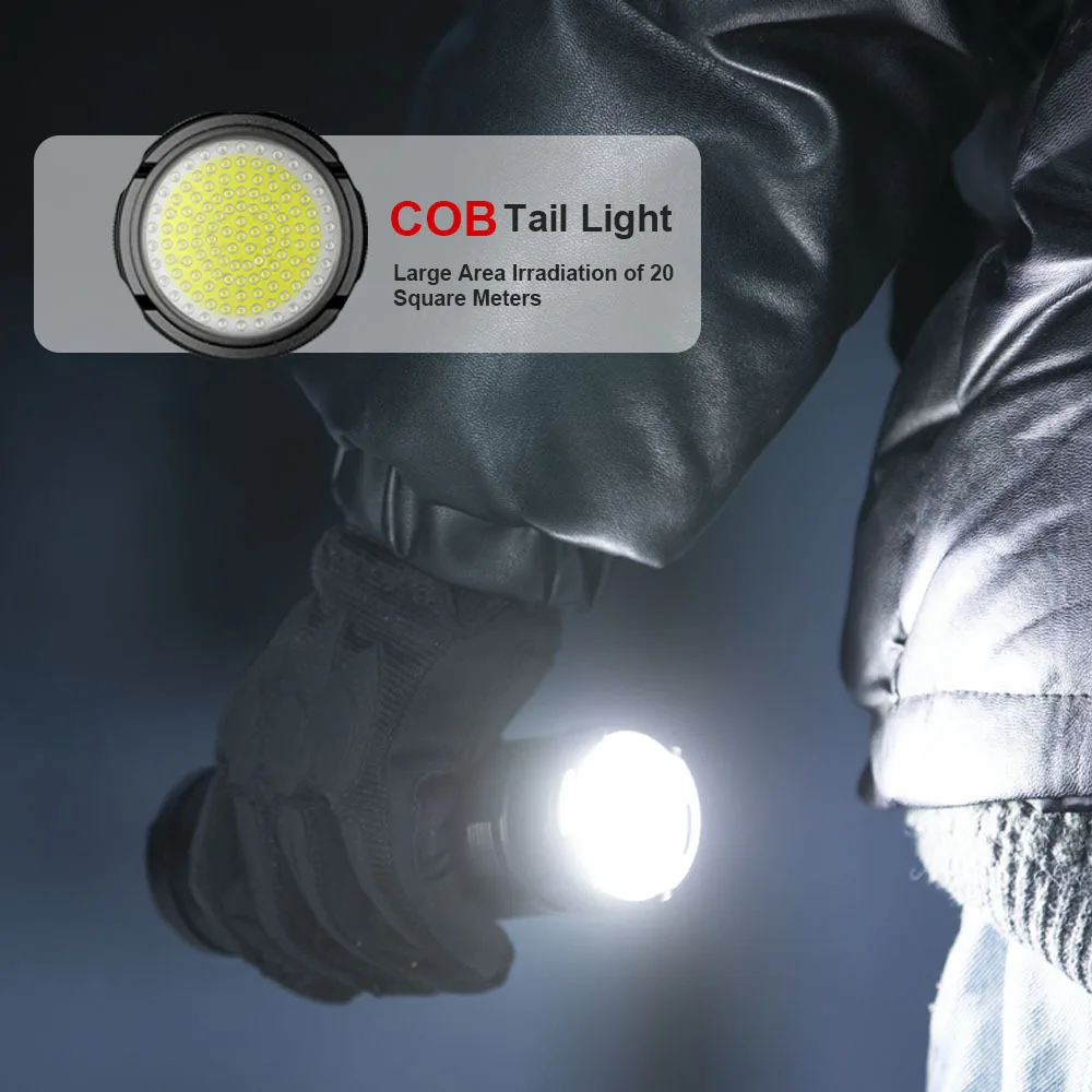 Electric display flashlight Multifunctional outdoor searchlight Long life Retractable zoom strong light flashlight