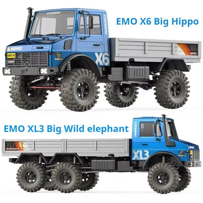 CROSSRC 1:8 سيارة التسلق X6 Big Hippo XL3 Big Wild Elephant RC المهنية سيارة التحكم عن بعد على الطرق الوعرة 6WD شاحنة ذات ست عجلات