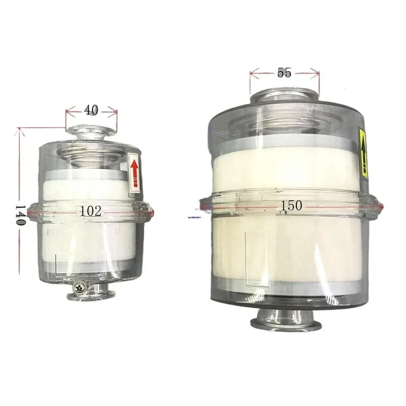 Oil separation mist removal device for 2XZ 2X vacuum pump Oil separation exhaust filter KF25 KF40 interface 0.1 micron