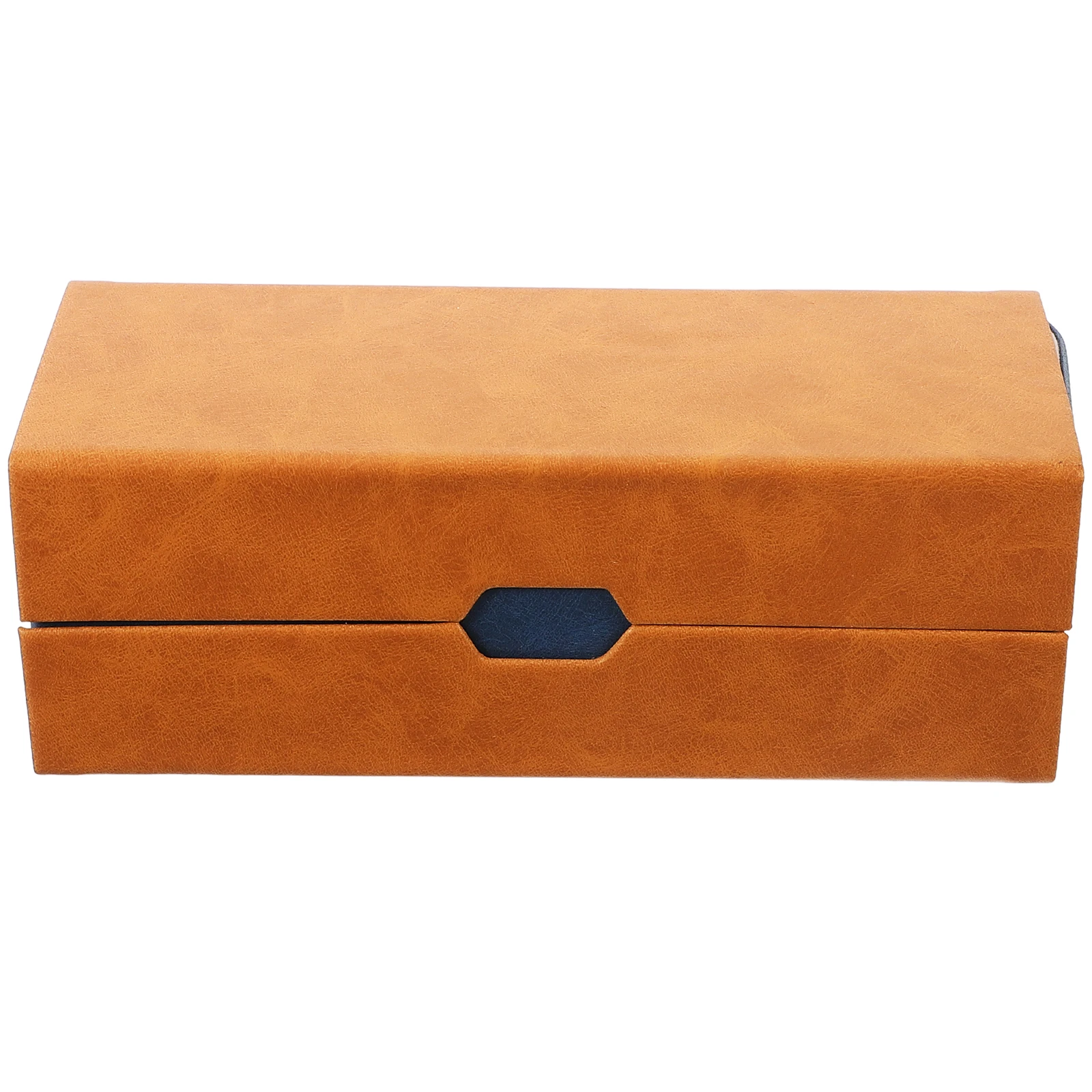 

Glasses Case Eyeglasses Box Portable Travel Protective Storage For 2 Pairs Brown Eyewear Holder Sunglass Organizer