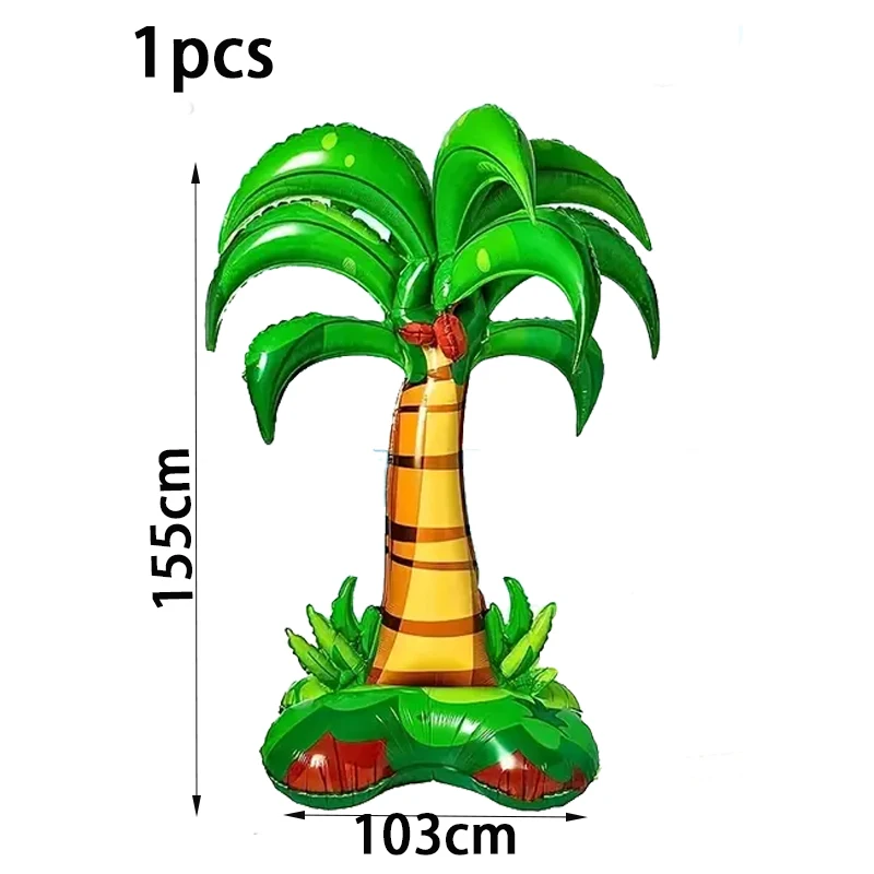 1pcs 3D large palm tree coconut tree balloon aluminum foil balloon birthday wedding party Hawaii summer themed party decoration